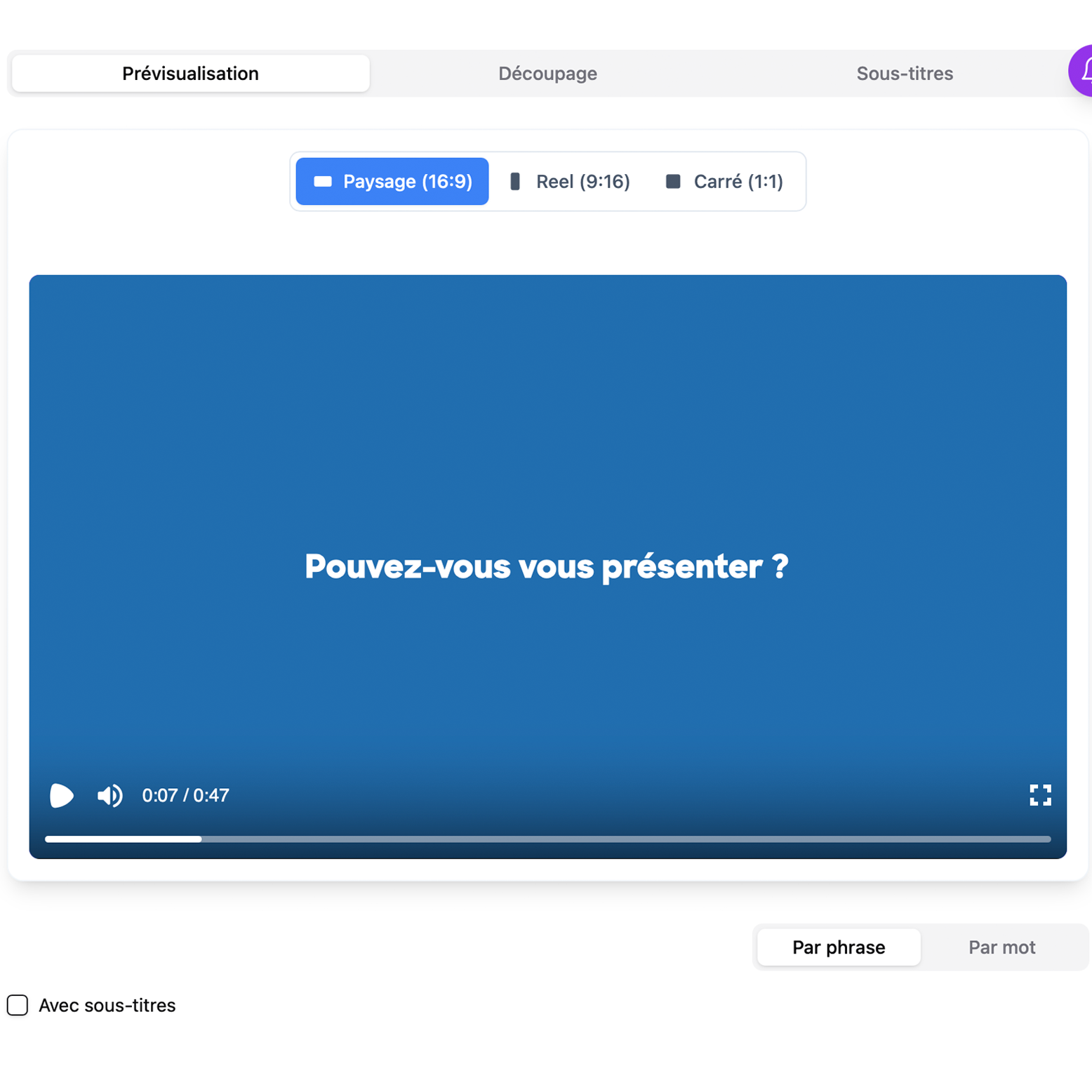 Étape 3 - Validez les réponses
